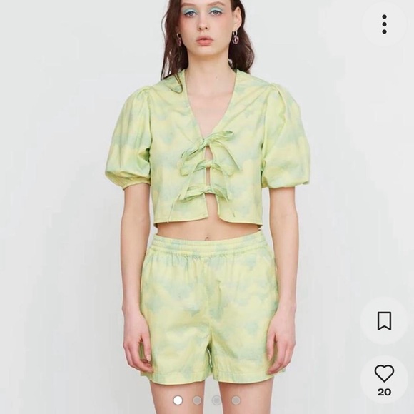 Rare lazy oaf x Laura Callaghan tonal cloud tie top set - Picture 1 of 4